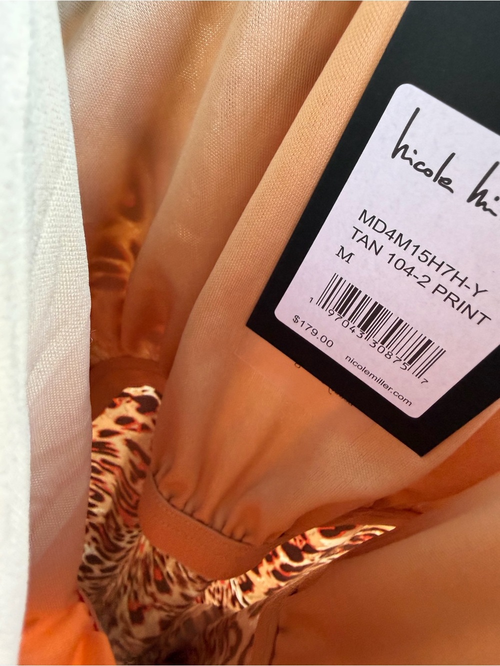 🆕🐆 Nicole Miller Leopard Print Halter Maxi Dress Size M Satin Party Evening Gown - Picture 13 of 17